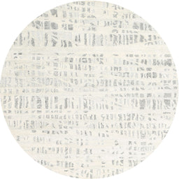 Round Machine Washable Contemporary Soft Ivory Beige Rug, wshcon2302