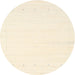 Round Machine Washable Contemporary Peach Beige Rug, wshcon2309