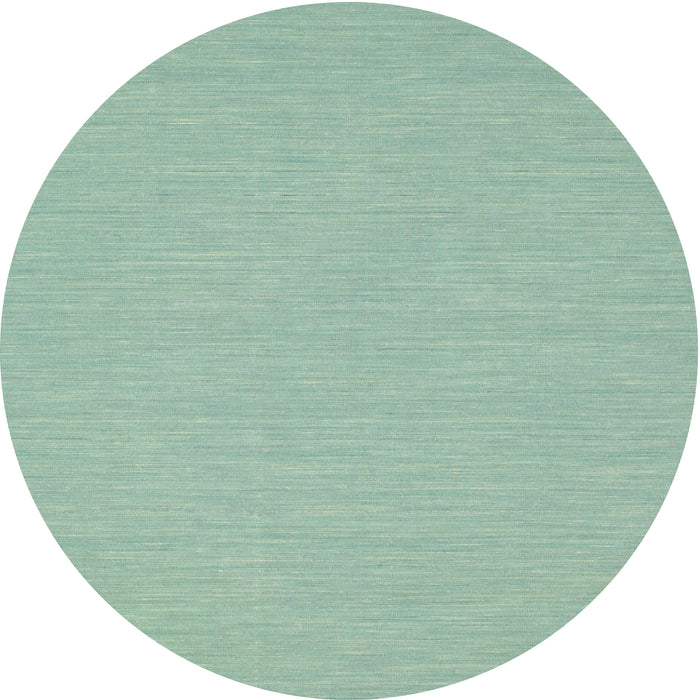 Round Machine Washable Contemporary Blue Green Rug, wshcon230