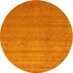 Round Contemporary Orange Red Modern Rug, con2310
