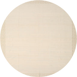 Round Machine Washable Contemporary Navajo White Rug, wshcon2324