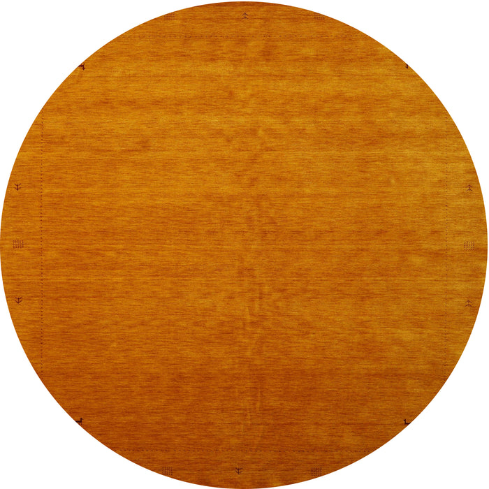 Round Contemporary Orange Red Modern Rug, con2330