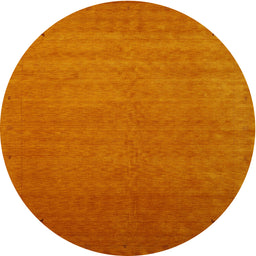 Round Machine Washable Contemporary Orange Red Rug, wshcon2330