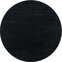 Round Contemporary Black Modern Rug, con2331