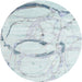 Round Contemporary Pale Blue Modern Rug, con2333