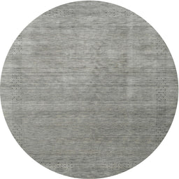 Round Machine Washable Contemporary Dark Gray Rug, wshcon2339