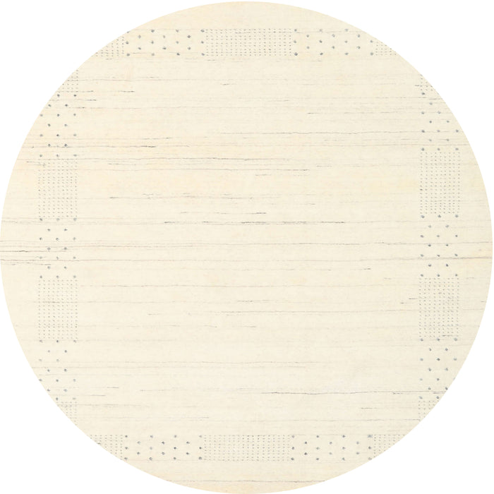 Round Machine Washable Contemporary Moccasin Beige Rug, wshcon2346