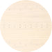 Round Contemporary Beige Solid Rug, con2365