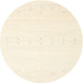 Round Contemporary Peach Beige Solid Rug, con2367