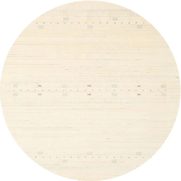 Round Machine Washable Contemporary Peach Beige Rug, wshcon2367