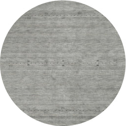 Round Machine Washable Contemporary Dark Gray Rug, wshcon2368