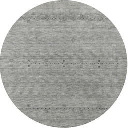 Round Contemporary Dark Gray Modern Rug, con2380