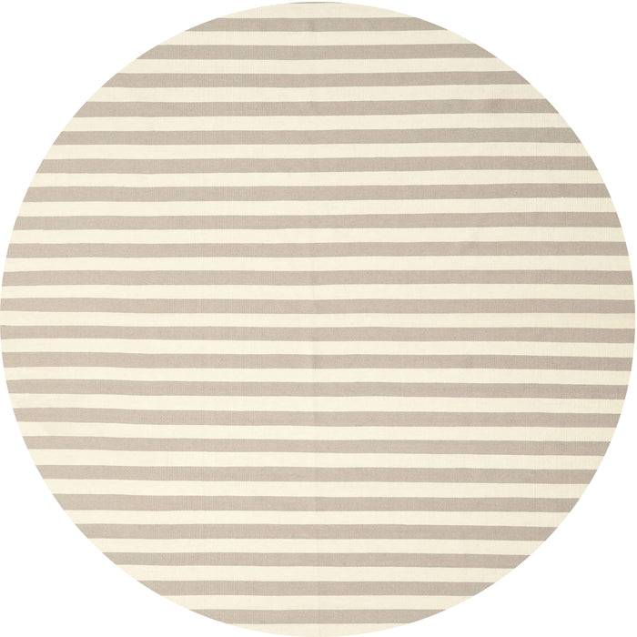 Round Machine Washable Contemporary Bisque Beige Rug, wshcon2388