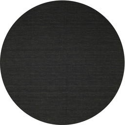 Round Contemporary Charcoal Black Modern Rug, con238