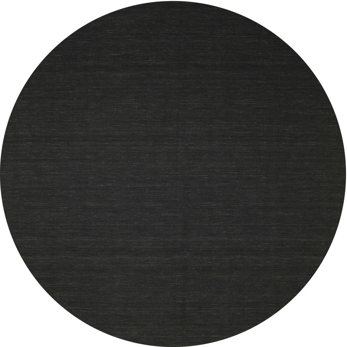 Round Contemporary Charcoal Black Modern Rug, con238