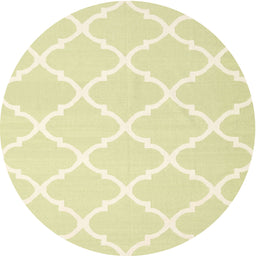 Round Machine Washable Contemporary Khaki Gold Rug, wshcon2396