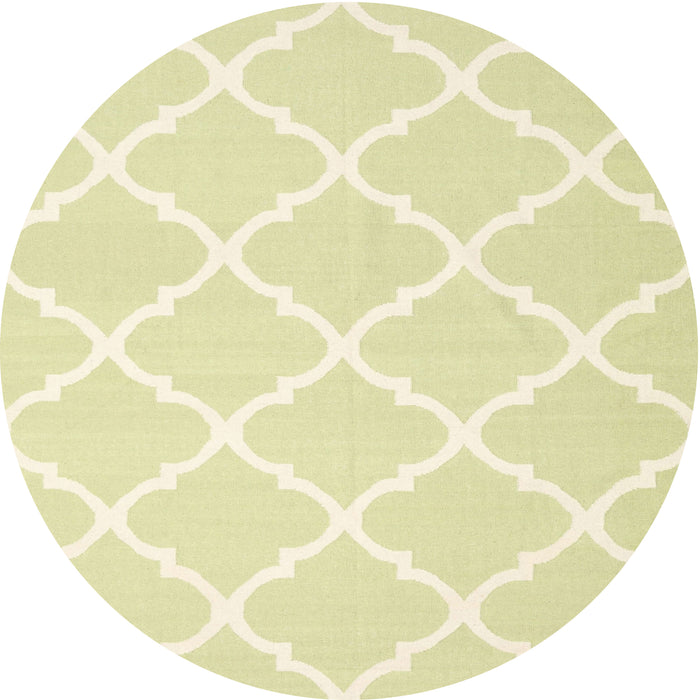 Round Machine Washable Contemporary Khaki Gold Rug, wshcon2396