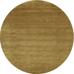 Round Machine Washable Contemporary Dark Golden Brown Rug, wshcon23