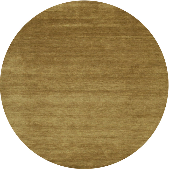Round Machine Washable Contemporary Dark Golden Brown Rug, wshcon23