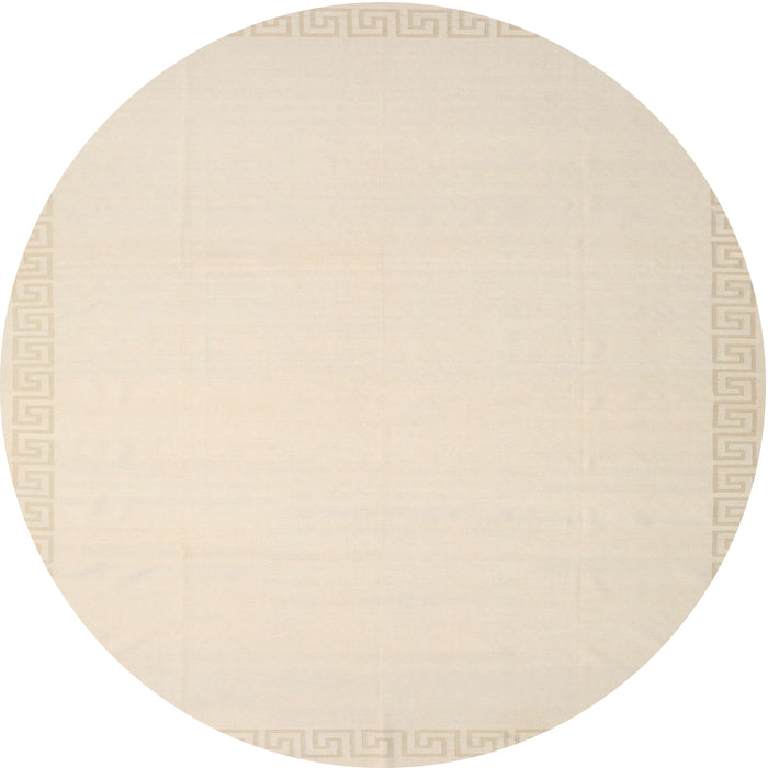 Round Machine Washable Contemporary Navajo White Rug, wshcon2408