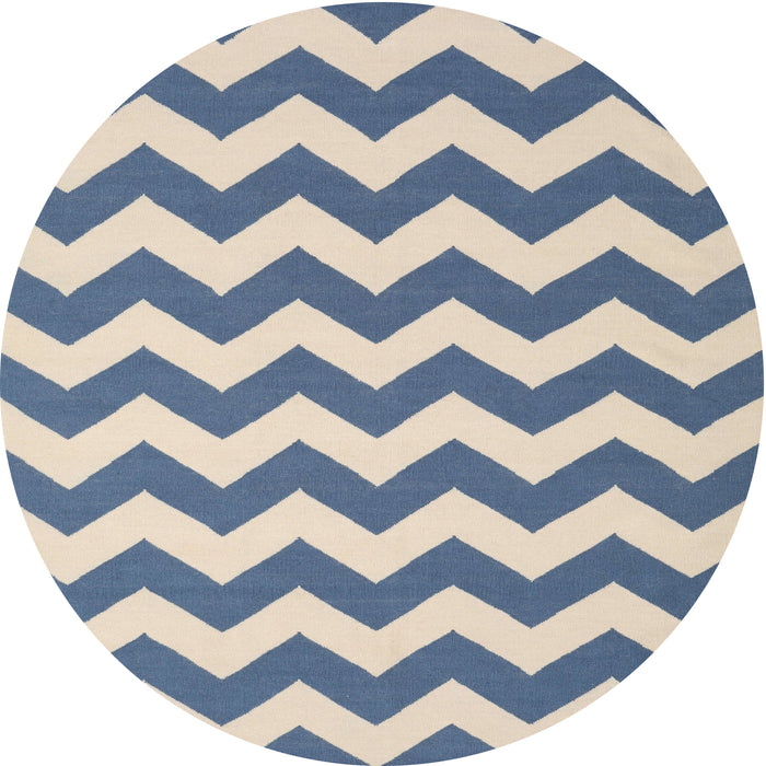 Round Contemporary Deep Peach Orange Modern Rug, con2413