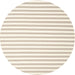 Round Machine Washable Contemporary Whip Beige Rug, wshcon2414