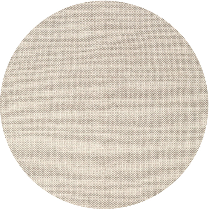 Round Machine Washable Contemporary Light French Beige Brown Rug, wshcon2419