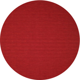 Round Machine Washable Contemporary Red Rug, wshcon241