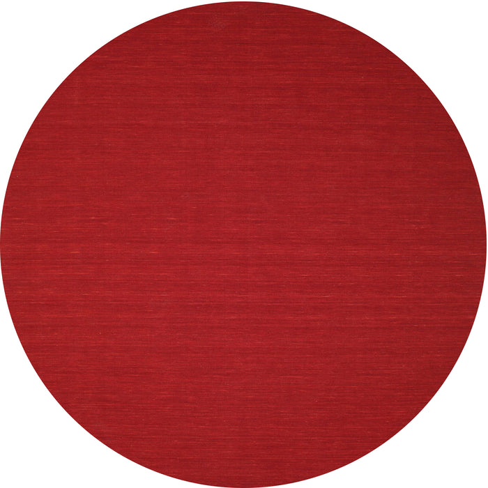 Round Contemporary Red Modern Rug, con241