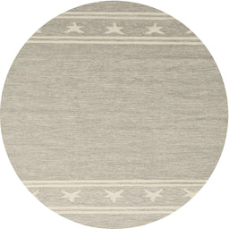 Round Contemporary Desert Sand Beige Modern Rug, con2421