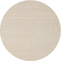 Round Contemporary Desert Sand Beige Solid Rug, con2423