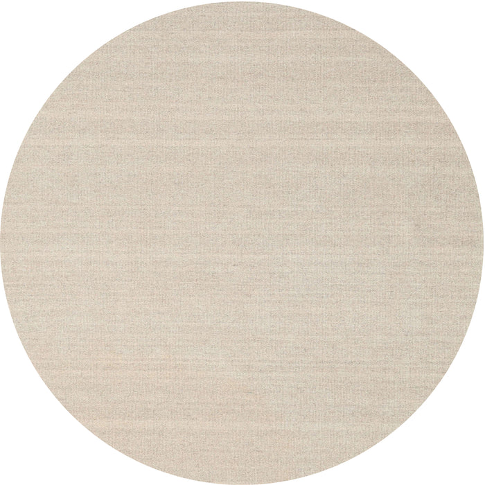 Round Contemporary Desert Sand Beige Solid Rug, con2423