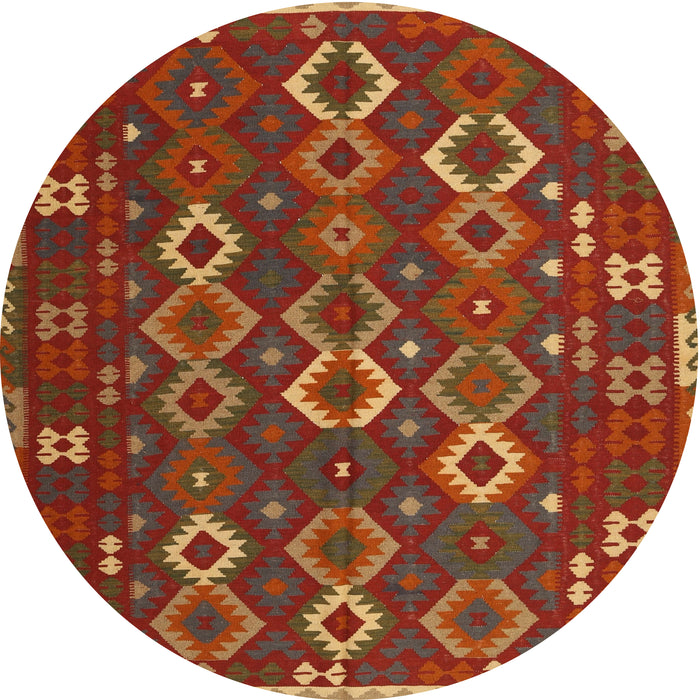 Round Machine Washable Contemporary Light Brown Rug, wshcon2432