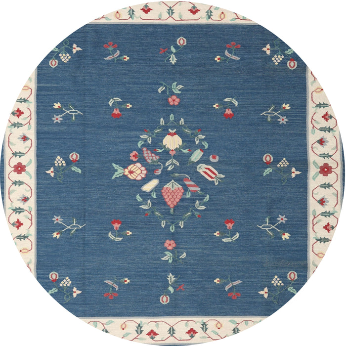 Round Machine Washable Contemporary Dark Gray Rug, wshcon2434