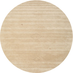 Round Contemporary Brown Solid Rug, con2446
