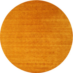 Round Machine Washable Contemporary Dark Orange Rug, wshcon2448