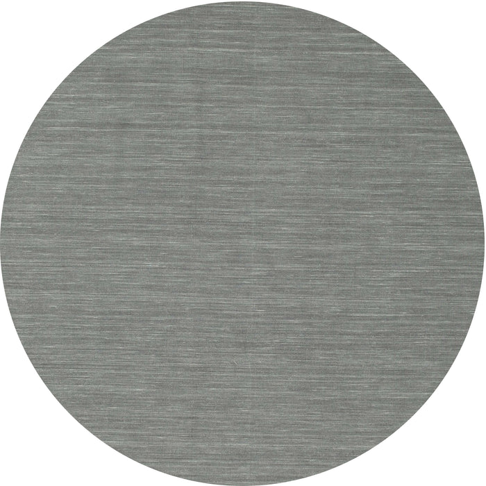 Round Contemporary Gunmetal Gray Modern Rug, con244