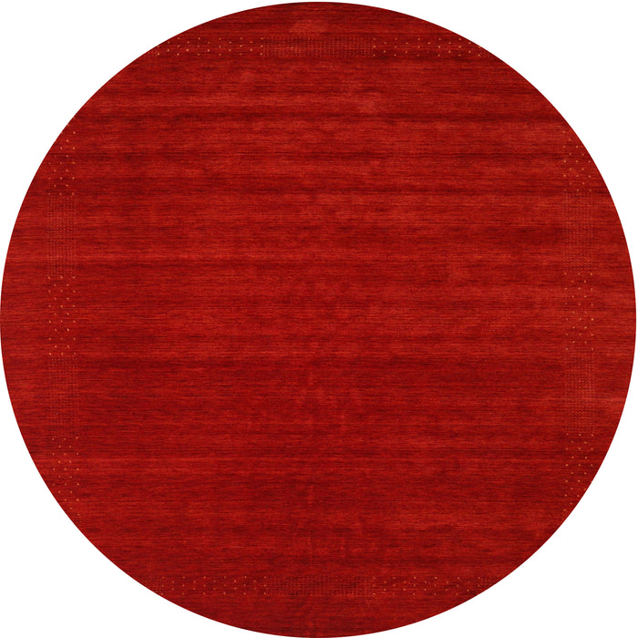 Round Contemporary Neon Red Modern Rug, con2455