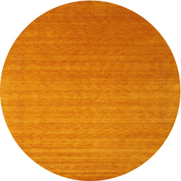 Round Contemporary Orange Red Modern Rug, con2456