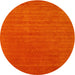 Round Contemporary Red Modern Rug, con2460