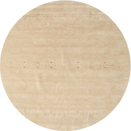 Round Machine Washable Contemporary Yellow Rug, wshcon2461