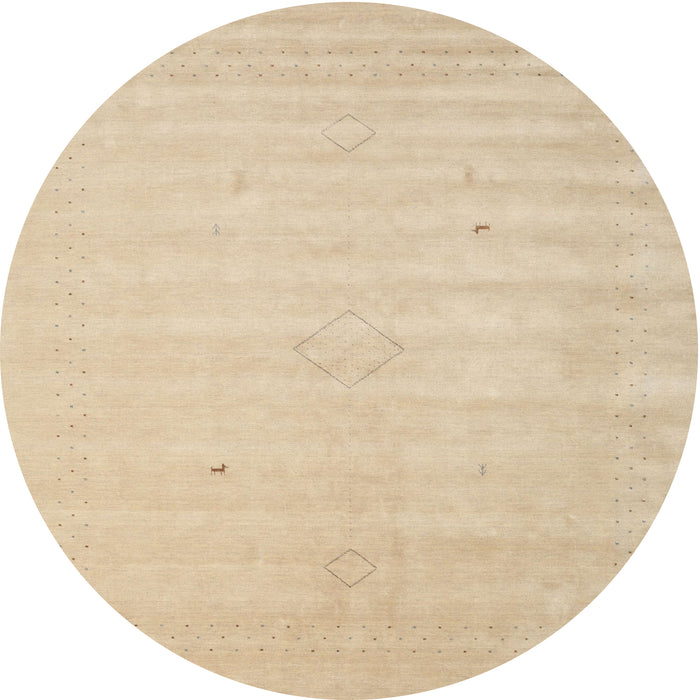 Round Machine Washable Contemporary Brown Rug, wshcon2465