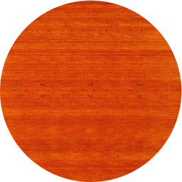 Round Contemporary Red Modern Rug, con2466