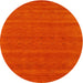 Round Contemporary Red Modern Rug, con2466