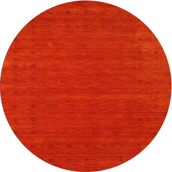 Round Contemporary Red Modern Rug, con2467