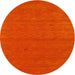 Round Contemporary Red Modern Rug, con2468