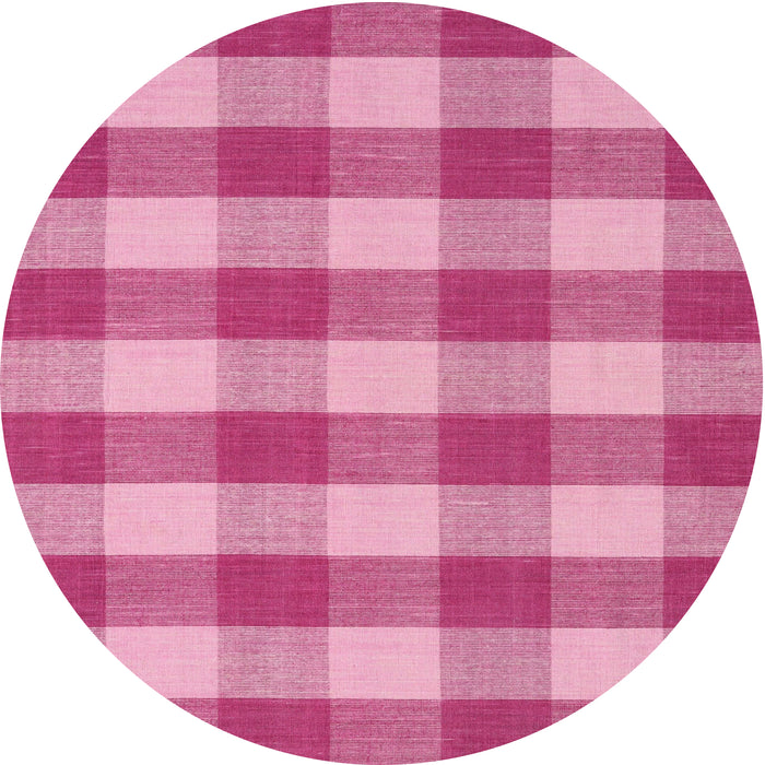 Round Contemporary Deep Pink Modern Rug, con2472