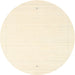 Round Machine Washable Contemporary Peach Beige Rug, wshcon2474