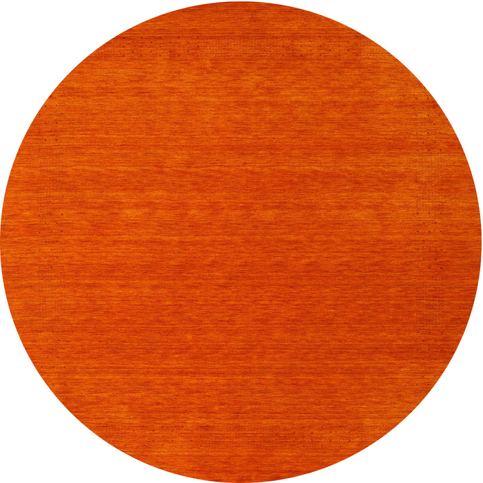 Round Machine Washable Contemporary Red Rug, wshcon2482