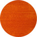 Round Contemporary Red Modern Rug, con2482